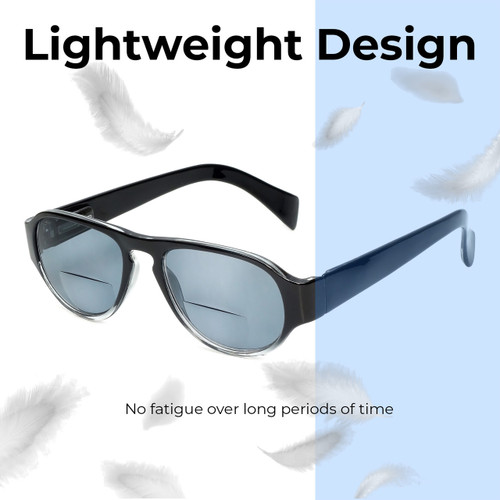 Calabria 4370SB Bi-Focal Reading Sunglasses 35 Colors & Powers Black/Red/Brown +