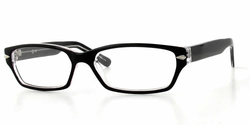 Calabria Soho 1000 Black Designer Eyeglasses :: Custom Left & Right Lens
