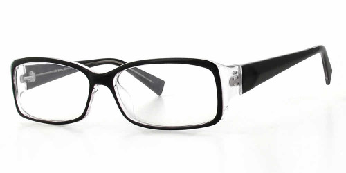 Calabria Soho 96 Black Crystal Designer Eyeglasses :: Custom Left & Right Lens