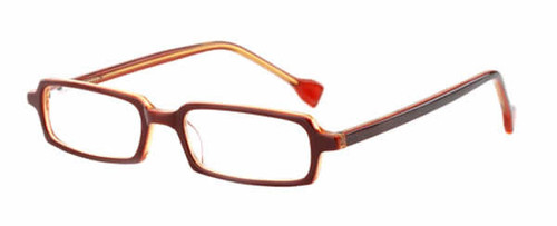 Ink Eyeglasses Contour in Burgundy Amber :: Rx Single Vision