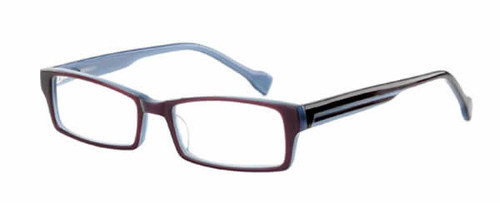 Ink Eyeglasses Hue in Purple Denim :: Rx Single Vision
