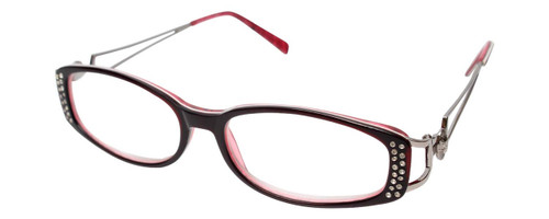 Calabria Designer Eyeglasses Dazzle VII Red :: Rx Bi-Focal