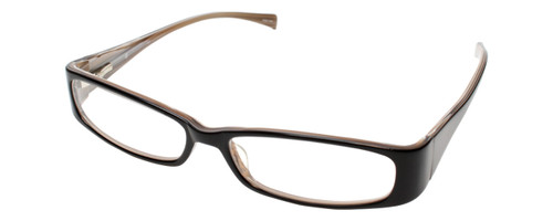 Calabria Viv Designer Eyeglasses 738 in Black-Brown :: Rx Bi-Focal