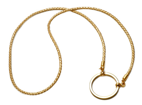 LA LOOP 587GD Designer Eyeglass Necklace Braided Gold Chain Loop Retainer Lanyard