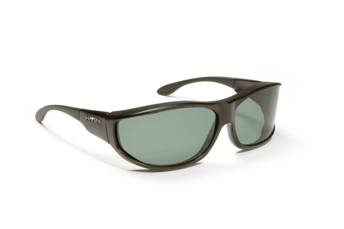 Haven Designer Fitover Sunglasses Malloy in Black & Polarized Grey Lens (MED