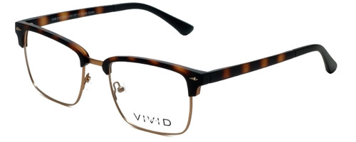 Calabria Viv Designer Reading Glasses Vivid-257 52mm Tortoise Havana Brown Gold