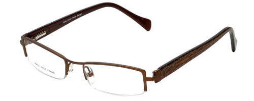 Moda Vision Designer Eyeglasses E3108-BRN in Brown 49mm :: Rx Single Vision