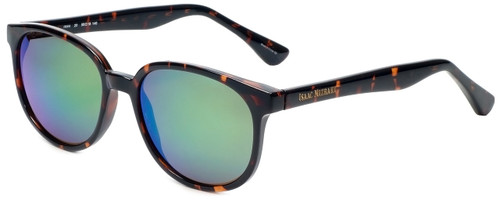 Isaac Mizrahi Designer Sunglasses IM44-20 in Dark Tortoise with Green Mirror Len