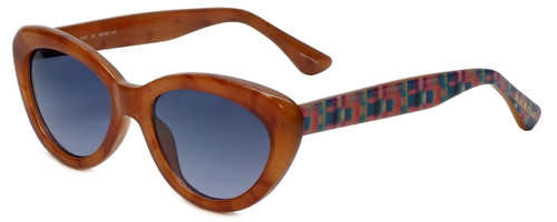 Isaac Mizrahi Designer Sunglasses IM62-22 in Honey Tortoise with Blue Lens