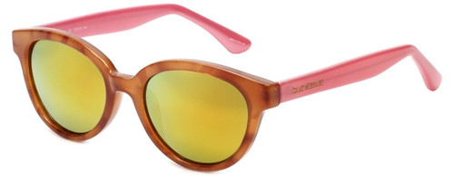 Isaac Mizrahi Designer Sunglasses IM68-26 in Honey Tortoise Pink with Orange Mir