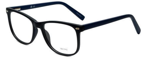 Metro Designer Eyeglasses Metro-35-Black-Navy in Matte Black Navy 53mm :: Custom Left & Right Lens