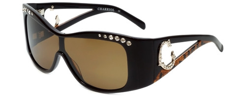 Charriol Designer Sunglasses in Brown Frame & Amber Lens (PC8060-C2)