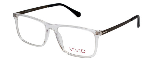 Vivid Designer Reading Eye Glasses 891 in Glossy Crystal Clear 55 mm Custom Lens
