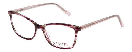 Profile View of Vivid Designer Reading Eyeglasses 893 Marble Wine/Blue Light Filter + A/R Lenses