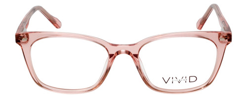 Profile View of Vivid Designer Reading Eyeglasses 912 Crystal Pink/Blue Light Filter+A/R Lenses