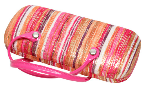 Calabria Feducci LuLu Eyeglass/Sunglass Handle Tote Striped Hard Case 3 OPTIONS