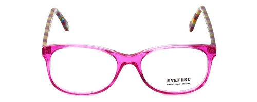 Profile View of Eyefunc Designer Blue Light Blocking Reading Glasses 8072-36 in Pink Multi 49mm