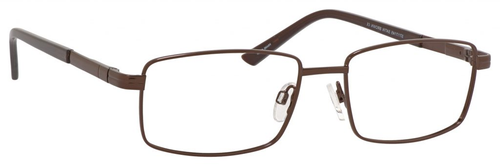 Profile View of Dale Earnhardt Jr Blue Light Blocking Reading Glasses 6806 in Satin Brown 57mm N