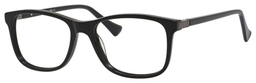 Profile View of Esquire Designer Blue Light Blocking Reading Glasses EQ1509-BLK in Black 54mm Ne