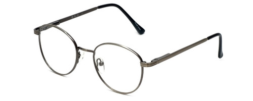 Profile View of Flex Collection Designer Blue Light Block Reading Glasses FL-43 Ant-Pewter 48mm