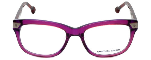 Profile View of Jonathan Adler Blue Light Blocking Reading Glasses JA301-Purple in Purple 53mm N