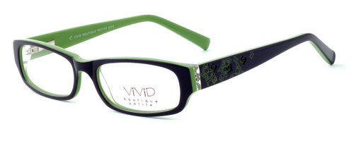 Profile View of Calabria Designer Blue Light Block Reading Glasses Petite Kids Fit 6005 in Brown