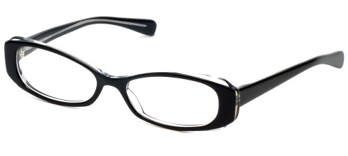 Profile View of Paul Smith Blue Light Blocking Reading Glasses PS405-OXC in Black Crystal 51mm N