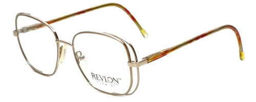 Profile View of Revlon Designer Blue Light Block Reading Glasses 1004 Satin Gold 54mm 20 Powers