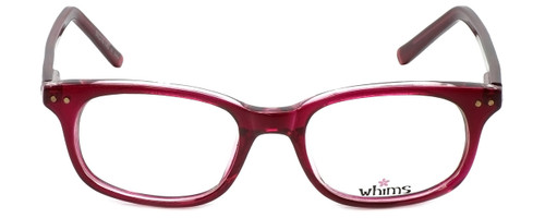 Profile View of Whims Designer Blue Light Blocking Reading Glasses TR5885AK Berry 50mm 20 Powers