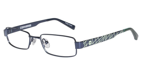 Profile View of Converse Designer Blue Light Block Reading Glasses ZAP-NAVY Navy 47mm 20 Powers