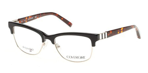 Profile View of Cover Girl Progressive Lens Blue Light Reading Glasses CG0461-005 in Black 53mm