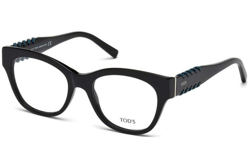 Profile View of Tod's Designer Progressive Blue Light Glasses TO5174-001 Black 51mm 4 Powers
