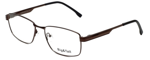Profile View of Big & Tall Authentic Progressive Lens Blue Light Reading Glasses 16-Brown 59mm