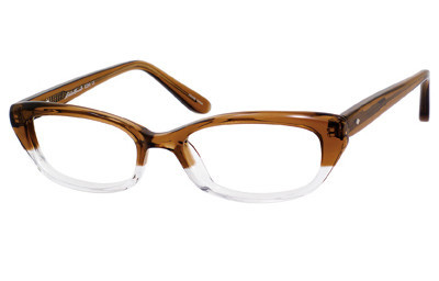 Profile View of Eddie Bauer Progressive Lens Blue Light Reading Glasses EB8290 Brown Fade 50mm