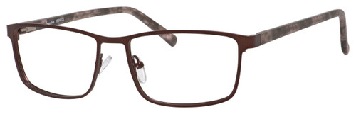Profile View of Esquire Progressive Lens Blue Light Reading Glasses EQ1534-SBR Satin Brown 54mm