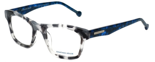 Profile View of Jonathan Adler Progressive Blue Light Glasses JA300-White White Tortoise 53mm