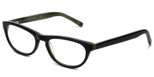 Profile View of Cinzia Progressive Lens Blue Light Block Reading Glasses Libertine C1 Black 50mm