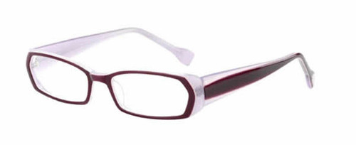 Profile View of Ink Designer Blue Light Blocking Eyeglasses Duotone Violet Purple Layer Crystal