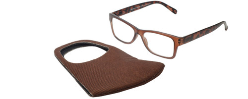 Calabria Unisex Brown Mask&Matching Morgan Frost Designer Eyeglasses w/ Retainer
