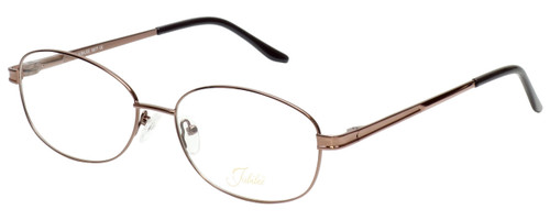 Profile View of Jubilee J5877 Designer Progressive Lens Blue Light Blocking Eyeglasses in Coffee Brown Mens Oval Full Rim Metal 59 mm