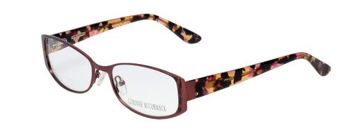 Profile View of Corinne McCormack Progressive Blue Light Reading Glasses Murray Hill Pink Rose 52mm