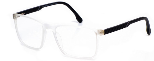 Profile View of Santini Mavaldi Unisex Classic Designer Reading Glasses Matte Crystal Black 54mm