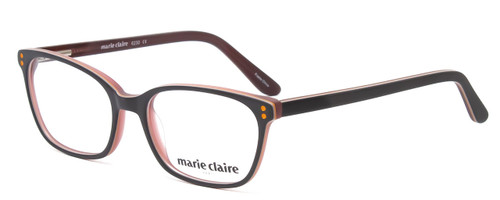 Profile View of Marie Claire MC6230-BUR Designer Blue Light Blocking Eyeglasses in Burgundy Red Brown Orange Ladies Classic Full Rim Acetate 48 mm