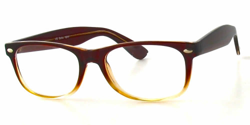 Profile View of Calabria Soho by Vivid 1011 Designer Blue Light Blocking Glasses Brown Classic