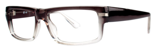 Profile View of Calabria Soho by Vivid 109 Designer Blue Light Blocking Glasses in Grey Gradient