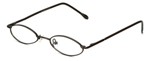 Profile View of FlexPlus Collection Designer Blue Light Block Glasses Model 101 Shiny-Brown 45mm