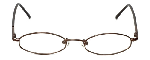 Profile View of FlexPlus Collection Designer Blue Light Block Glasses Model 102 Shiny-Brown 46mm