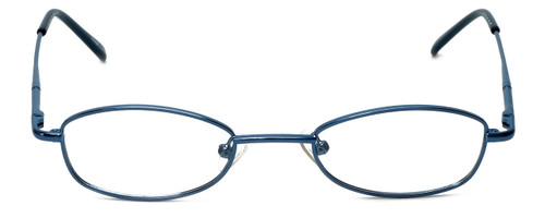 Profile View of FlexPlus Collection Designer Blue Light Blocking Glasses Model 105 in Blue 45mm