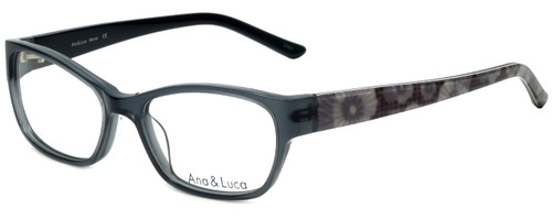 Profile View of Ana & Luca Designer Progressive Lens Blue Light Glasses Bianca in Grey 52mm