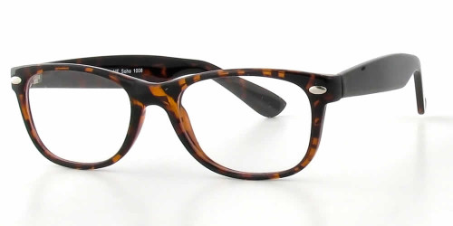 Profile View of Calabria Soho by Vivid 1008 Designer Progressive Blue Light Glasses in Tortoise